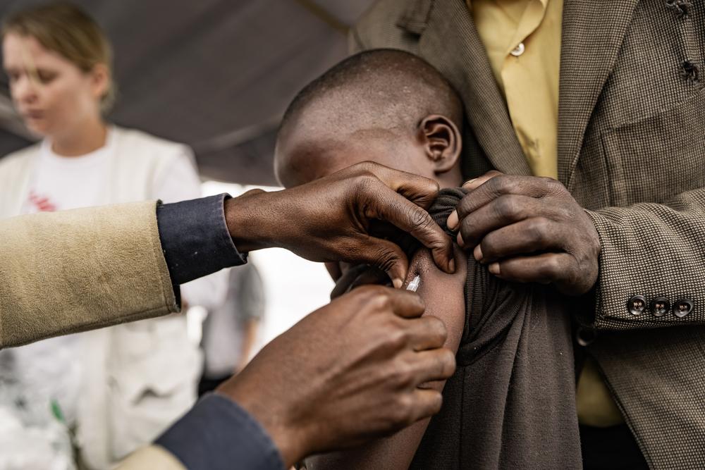 Vaccination en RDC. Mars 2023 © Michel Lunanga/MSF