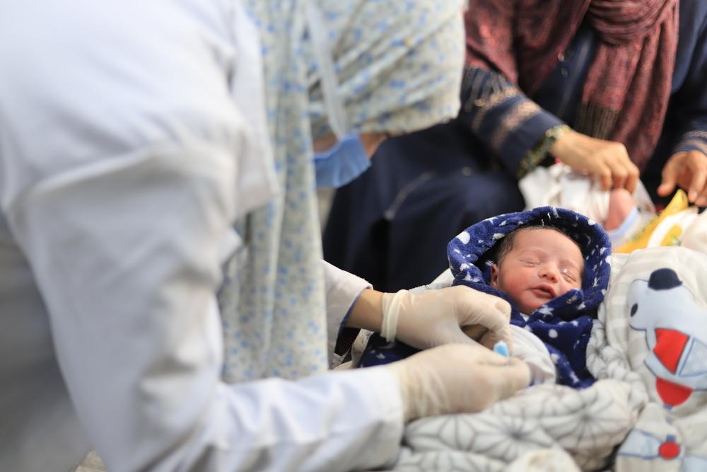 Nouveau-né à la maternité émiratie à Gaza. 15 janiver 2024 © Mariam Abu Dagga/MSF