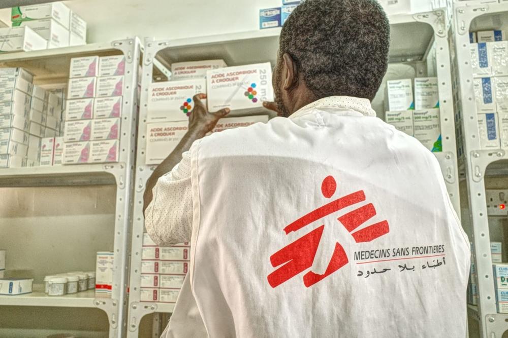 Pharmacie à l'hôpital Umdawanban dans l'État de Khartoum. MSF, en collaboration avec le ministère de la Santé, soutient l'hôpital depuis juin 2023. © MSF