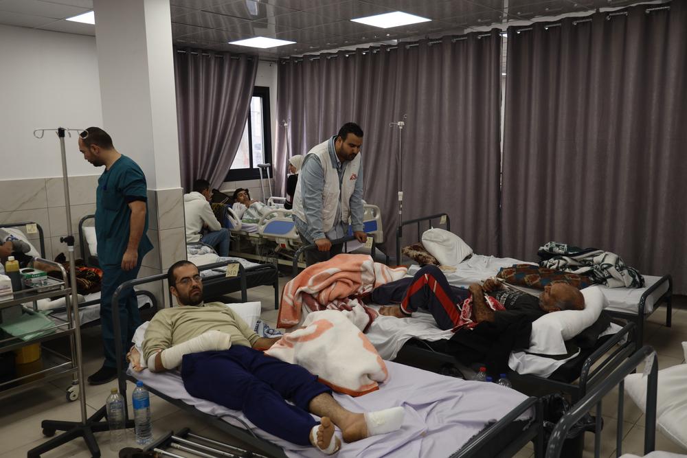 La clinique de MSF à l'intérieur de l'hôpital indonésien de Rafah, le 28 décembre 2023. Palestine 2023 © MSF