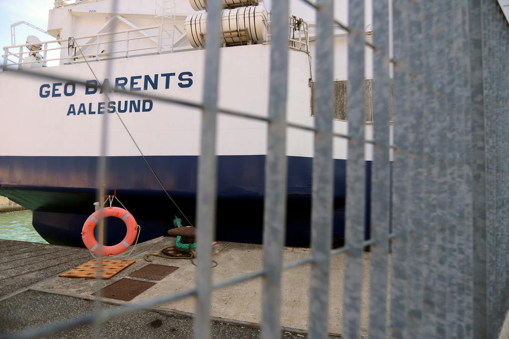 Le Geo Barents placé en détention pendant 20 jours par les autorités italiennes. Le 22 mars, 2024. © MSF/Stefan Pejovic 