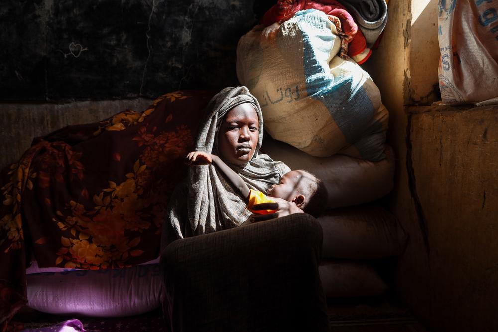 "Je suis inquiet pour l'avenir de mes enfants. Je pense retourner à Abyei pour pouvoir donner une éducation à mes enfants. Camp Alsafat Wad Madani - État d'Al Jazirah; decembre, 2023. © Fais Abubakr