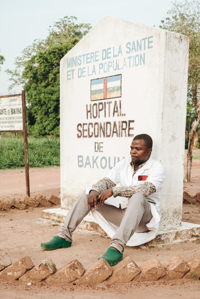Dr Louis-Marie Sabio, director of the Bakouma secondary hospital, Mbomou prefecture, March 2023. 