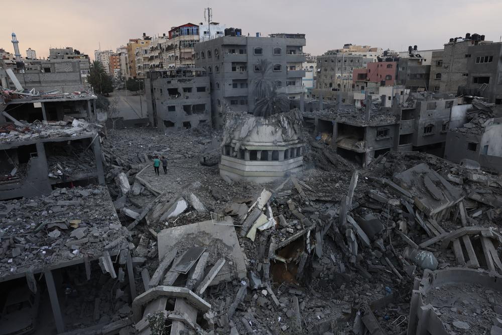 Destruction in Gaza. 9 october 2023 